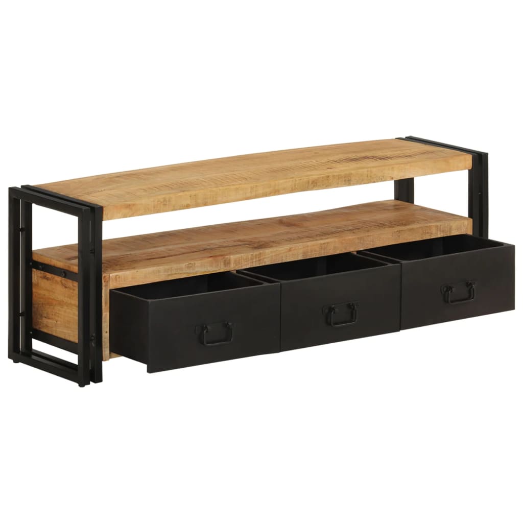 Tv-meubel 120x30x40 cm massief mangohout is nu te koop bij PeponiXL, paradijselijk wonen!