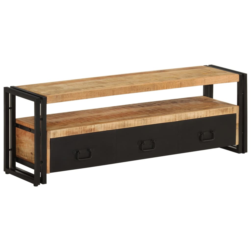 Tv-meubel 120x30x40 cm massief mangohout is nu te koop bij PeponiXL, paradijselijk wonen!