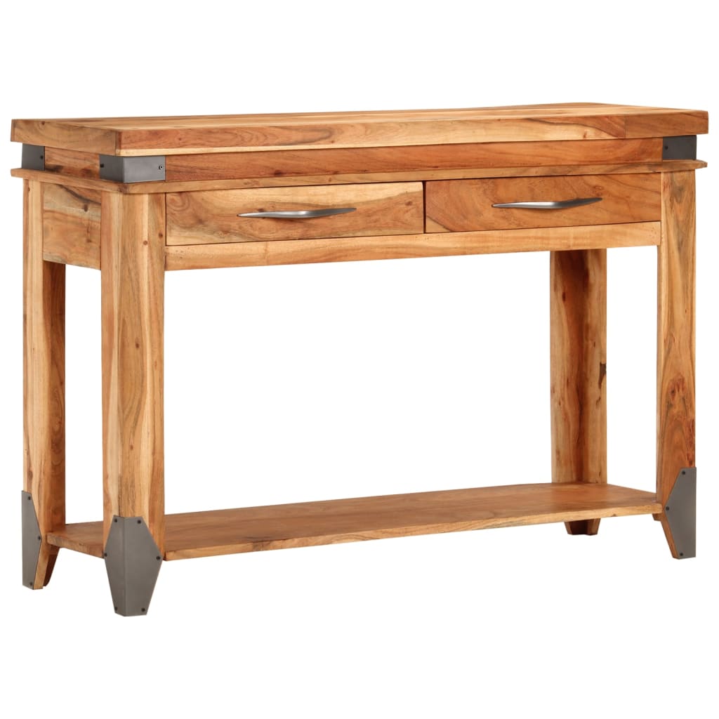 Wandtafel 110x34x74 cm massief acaciahout is nu te koop bij PeponiXL, paradijselijk wonen!