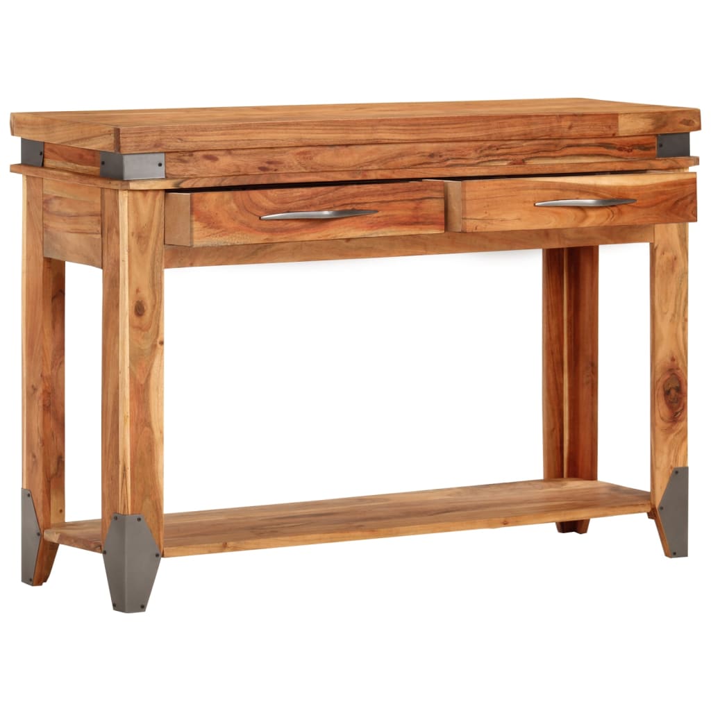 Wandtafel 110x34x74 cm massief acaciahout is nu te koop bij PeponiXL, paradijselijk wonen!
