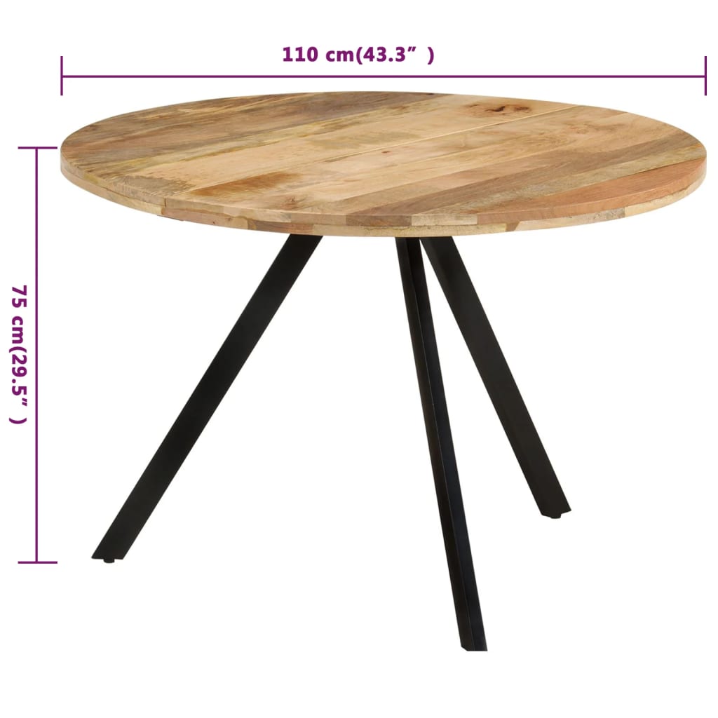 Eettafel 110x75 cm massief mangohout is nu te koop bij PeponiXL, paradijselijk wonen!