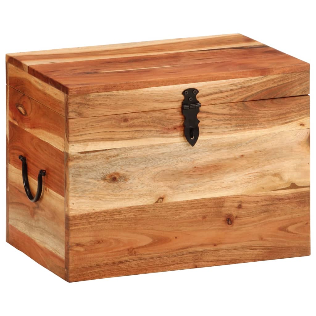 Opbergbox 39x28x31 cm massief acaciahout is nu te koop bij PeponiXL, paradijselijk wonen!
