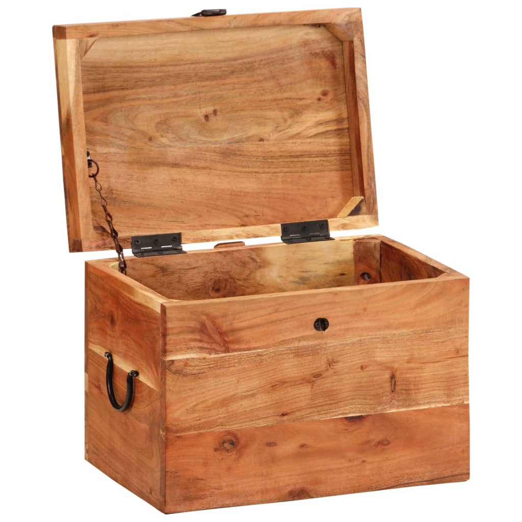 Opbergbox 39x28x31 cm massief acaciahout is nu te koop bij PeponiXL, paradijselijk wonen!