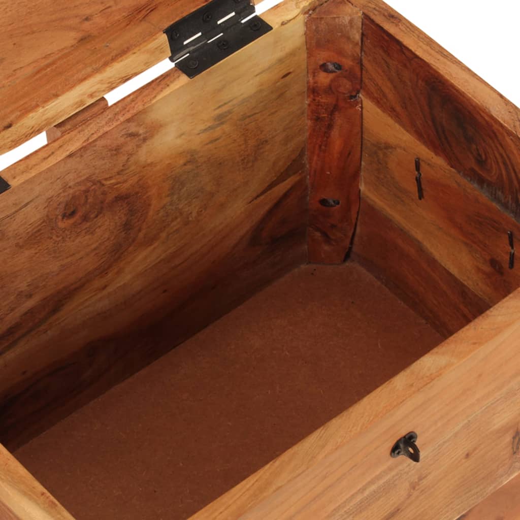 Opbergbox 39x28x31 cm massief acaciahout is nu te koop bij PeponiXL, paradijselijk wonen!