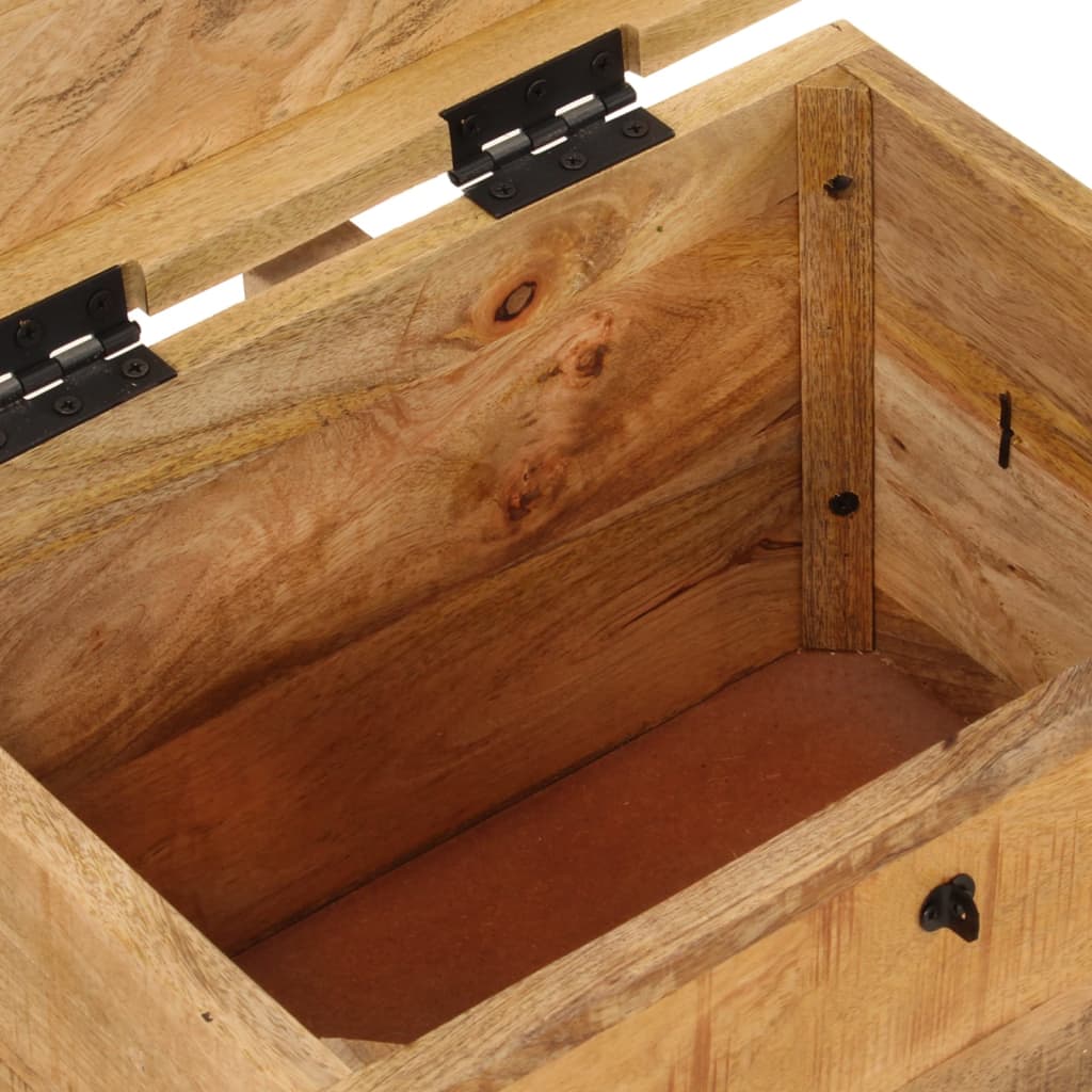 Opbergbox 39x28x31 cm massief mangohout is nu te koop bij PeponiXL, paradijselijk wonen!