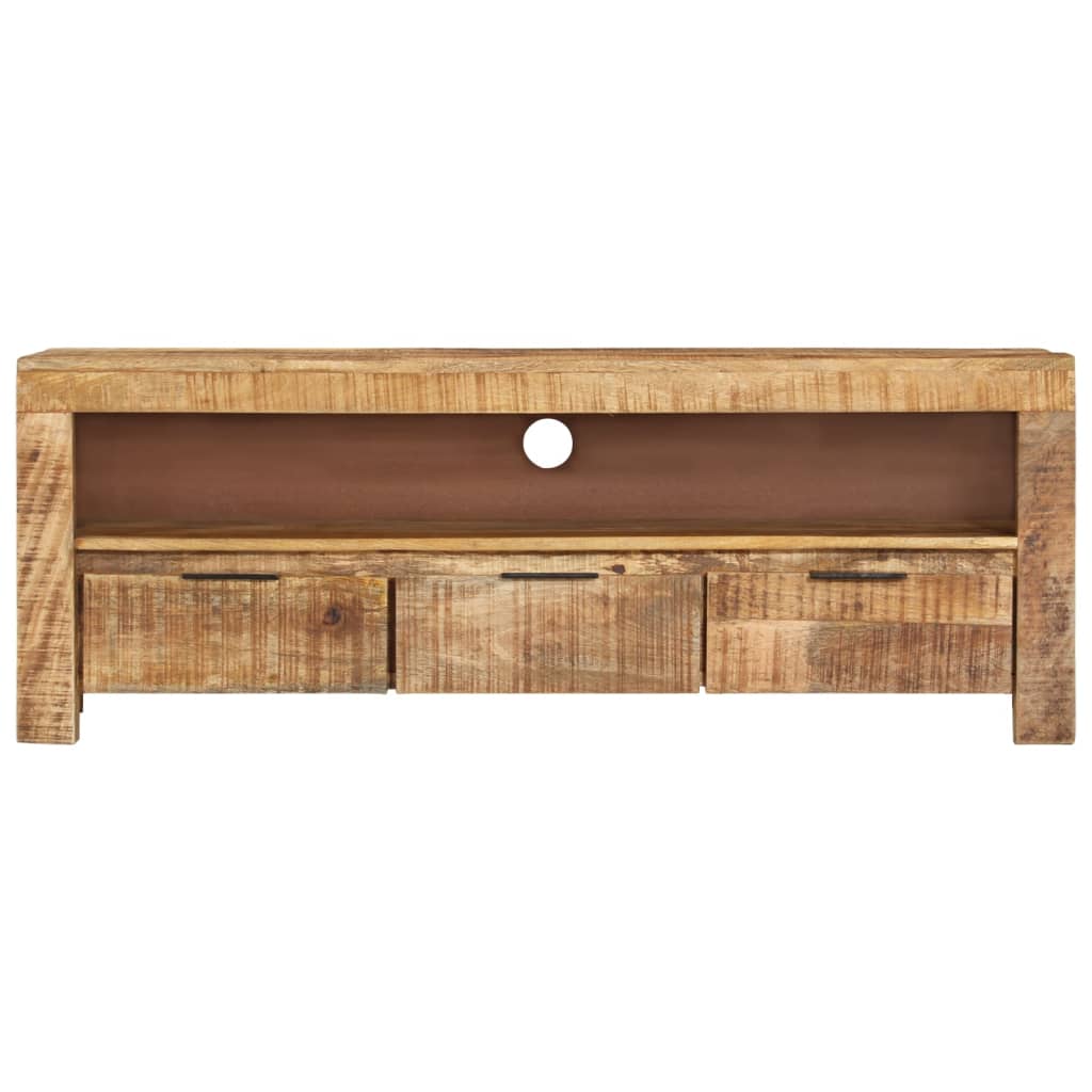 Tv-meubel 110x30x40 cm ruw mangohout is nu te koop bij PeponiXL, paradijselijk wonen!