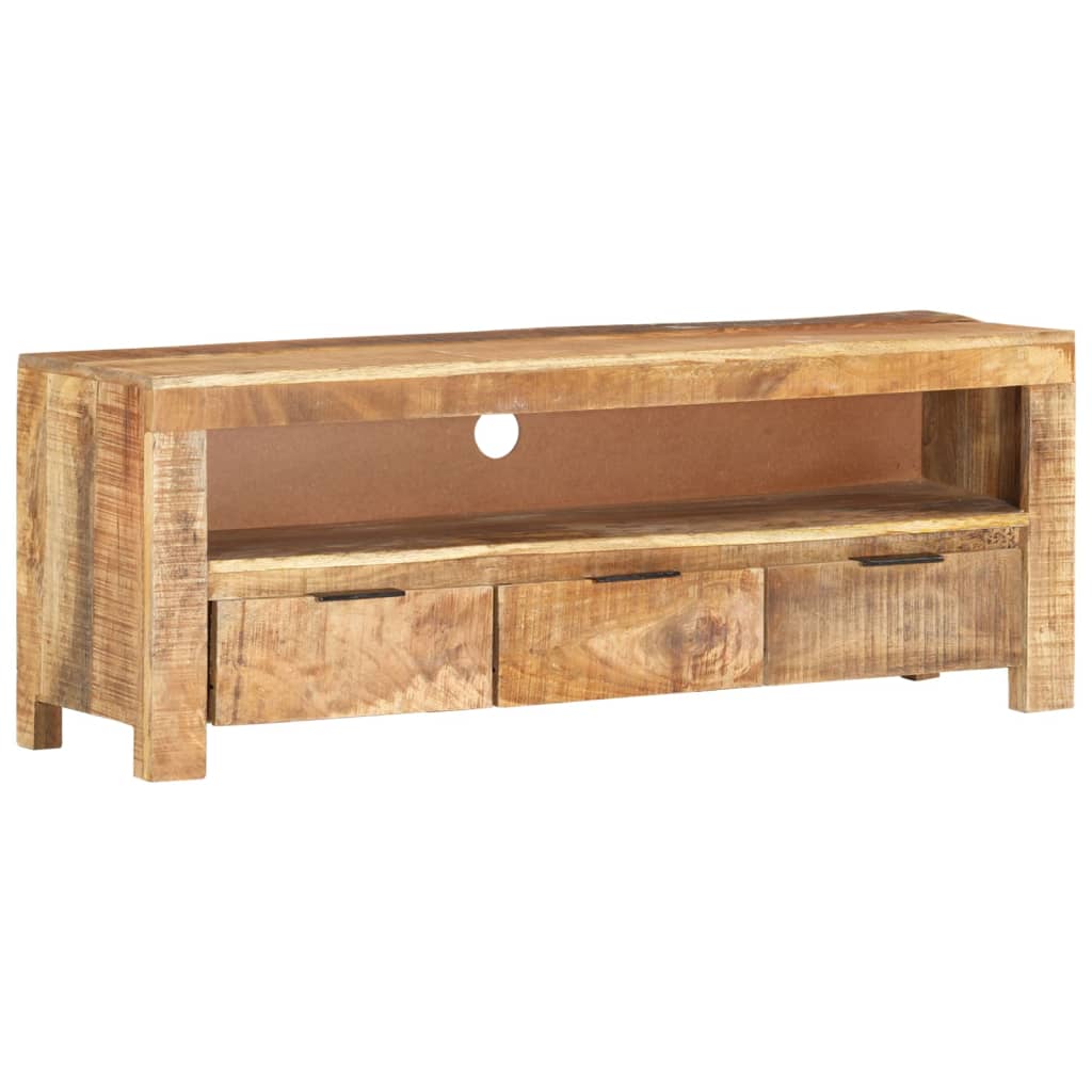 Tv-meubel 110x30x40 cm ruw mangohout is nu te koop bij PeponiXL, paradijselijk wonen!