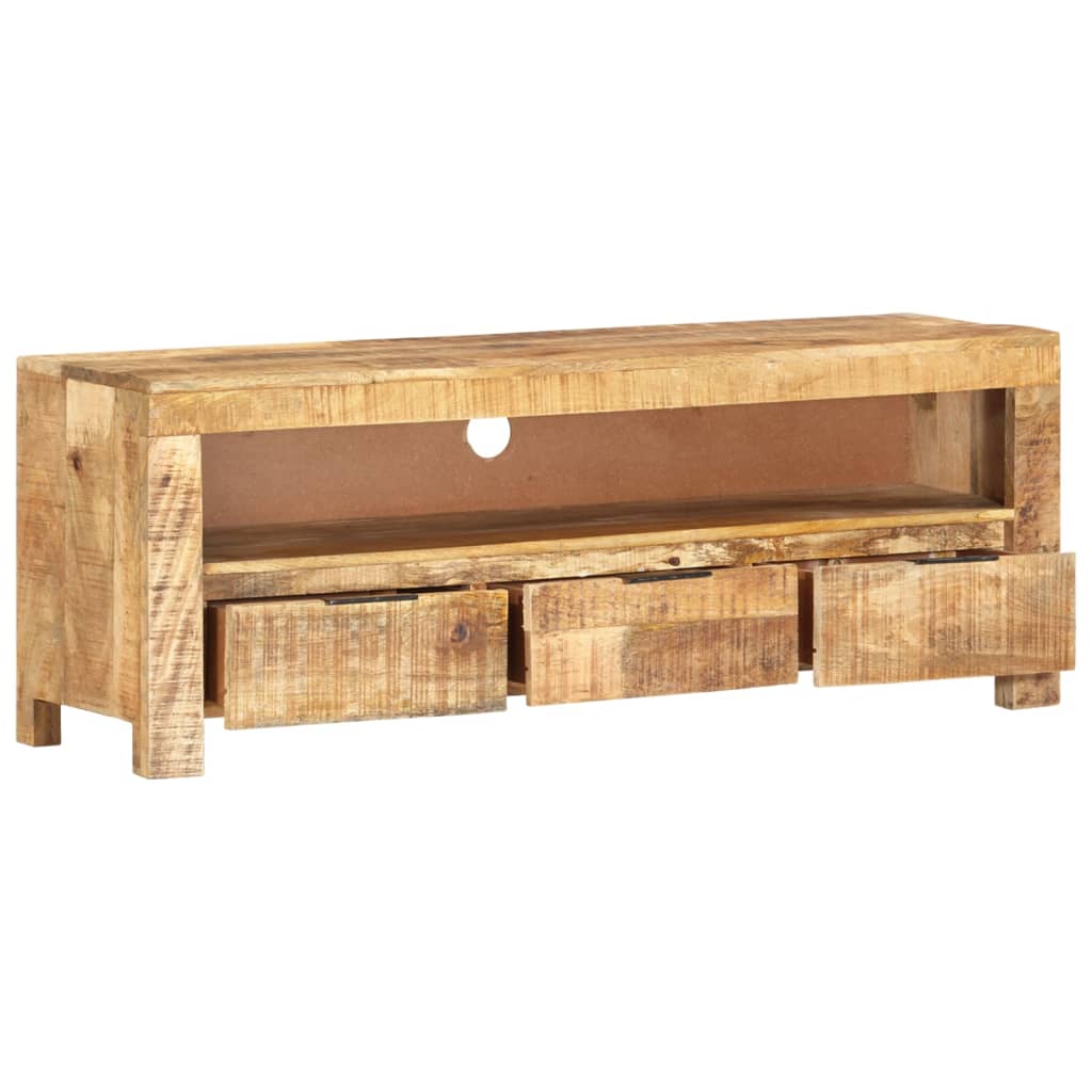 Tv-meubel 110x30x40 cm ruw mangohout is nu te koop bij PeponiXL, paradijselijk wonen!