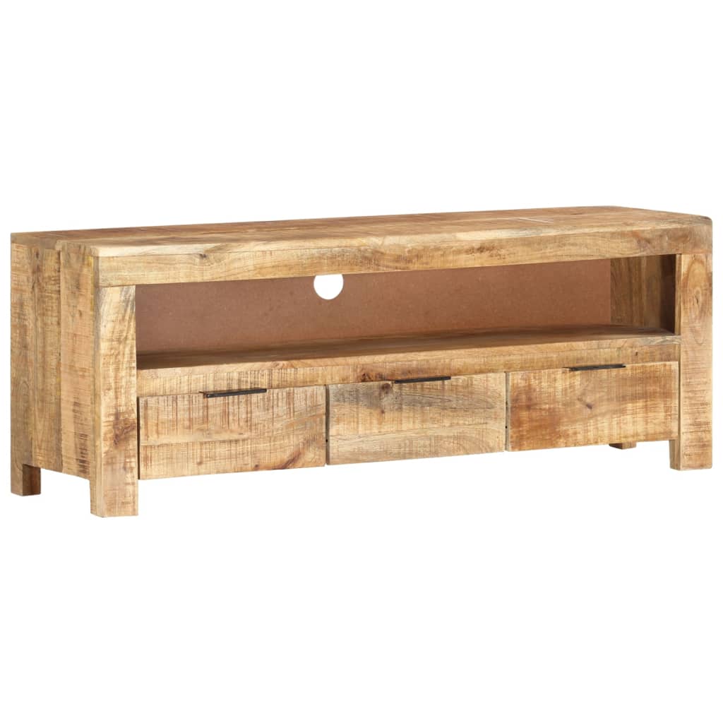 Tv-meubel 110x30x40 cm ruw mangohout is nu te koop bij PeponiXL, paradijselijk wonen!