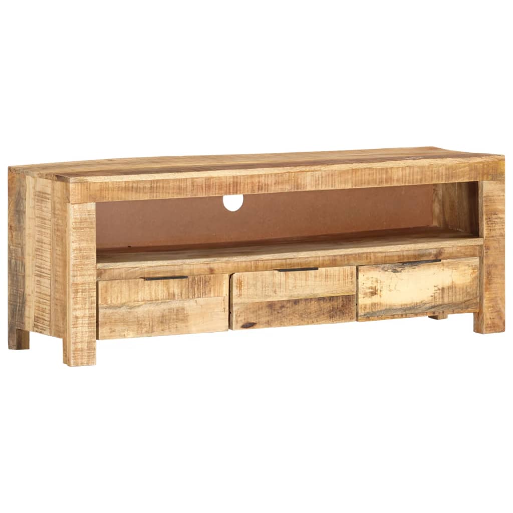 Tv-meubel 110x30x40 cm ruw mangohout is nu te koop bij PeponiXL, paradijselijk wonen!