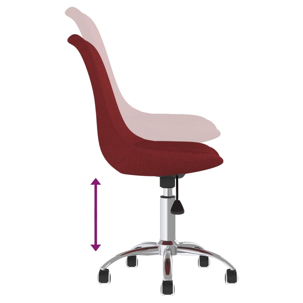 Eetkamerstoelen draaibaar 2 st stof wijnrood is nu te koop bij PeponiXL, paradijselijk wonen!