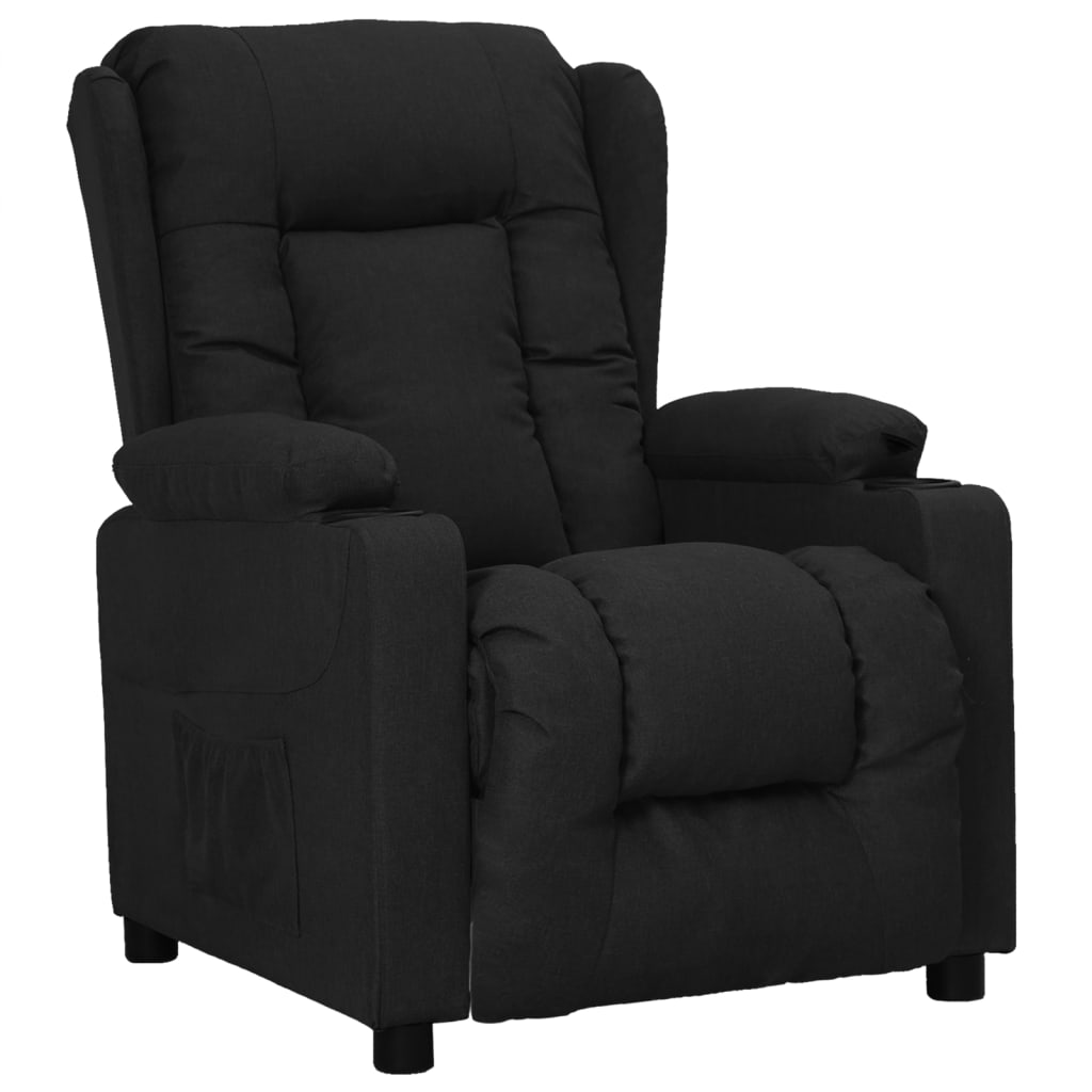 Fauteuil verstelbaar stof zwart is nu te koop bij PeponiXL, paradijselijk wonen!