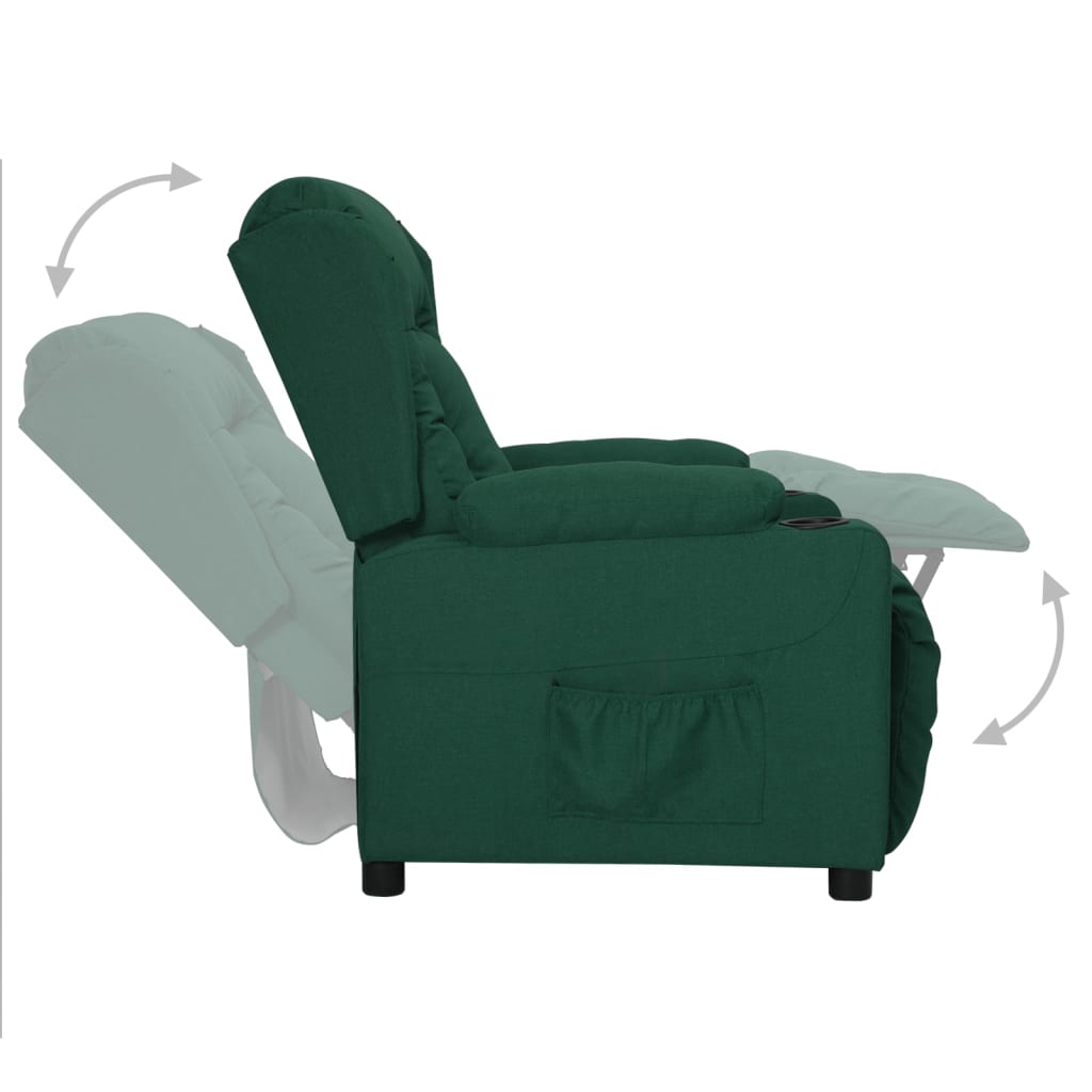 Fauteuil verstelbaar stof donkergroen is nu te koop bij PeponiXL, paradijselijk wonen!