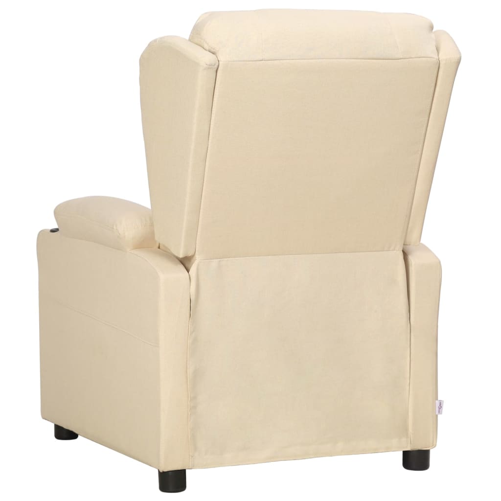 Fauteuil verstelbaar stof crèmekleurig is nu te koop bij PeponiXL, paradijselijk wonen!