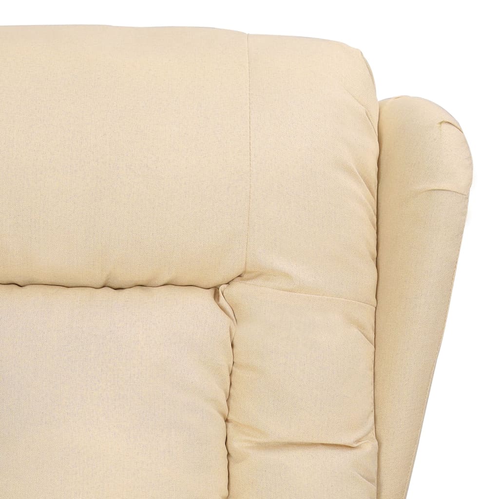 Fauteuil verstelbaar stof crèmekleurig is nu te koop bij PeponiXL, paradijselijk wonen!