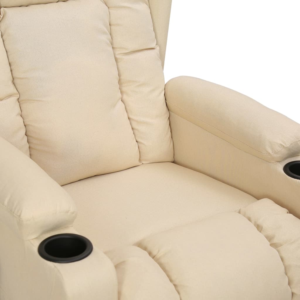 Fauteuil verstelbaar stof crèmekleurig is nu te koop bij PeponiXL, paradijselijk wonen!