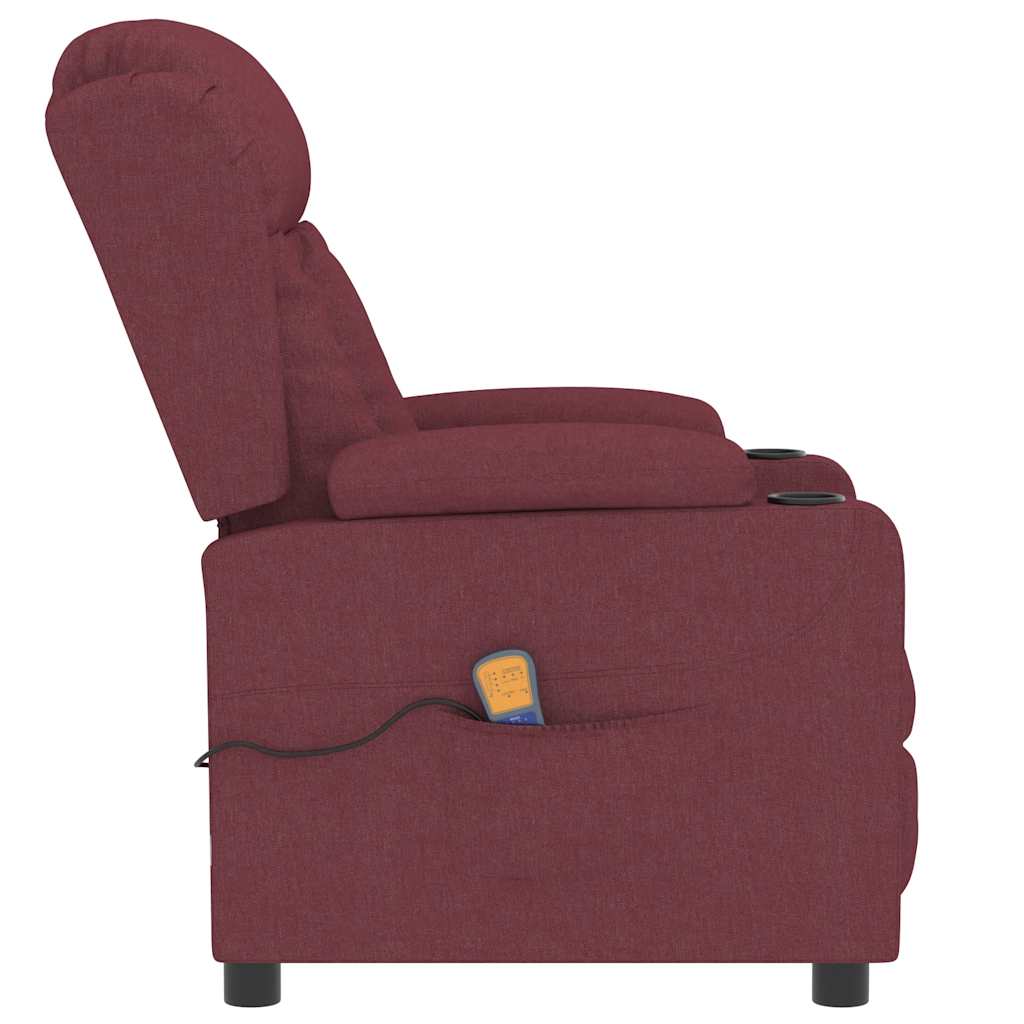 Massagestoel stof wijnrood is nu te koop bij PeponiXL, paradijselijk wonen!