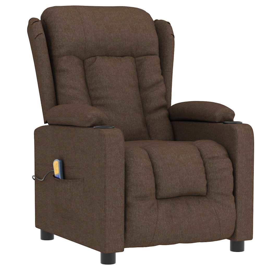 Massagestoel stof bruin