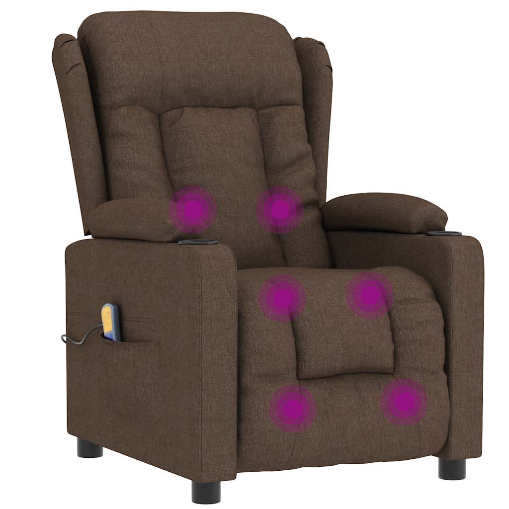 Massagestoel stof bruin