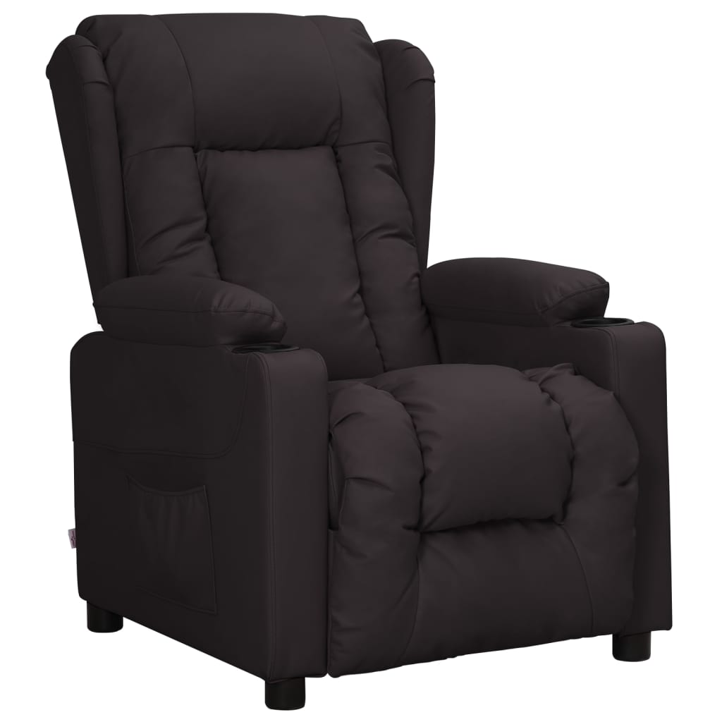 Fauteuil verstelbaar kunstleer zwart is nu te koop bij PeponiXL, paradijselijk wonen!
