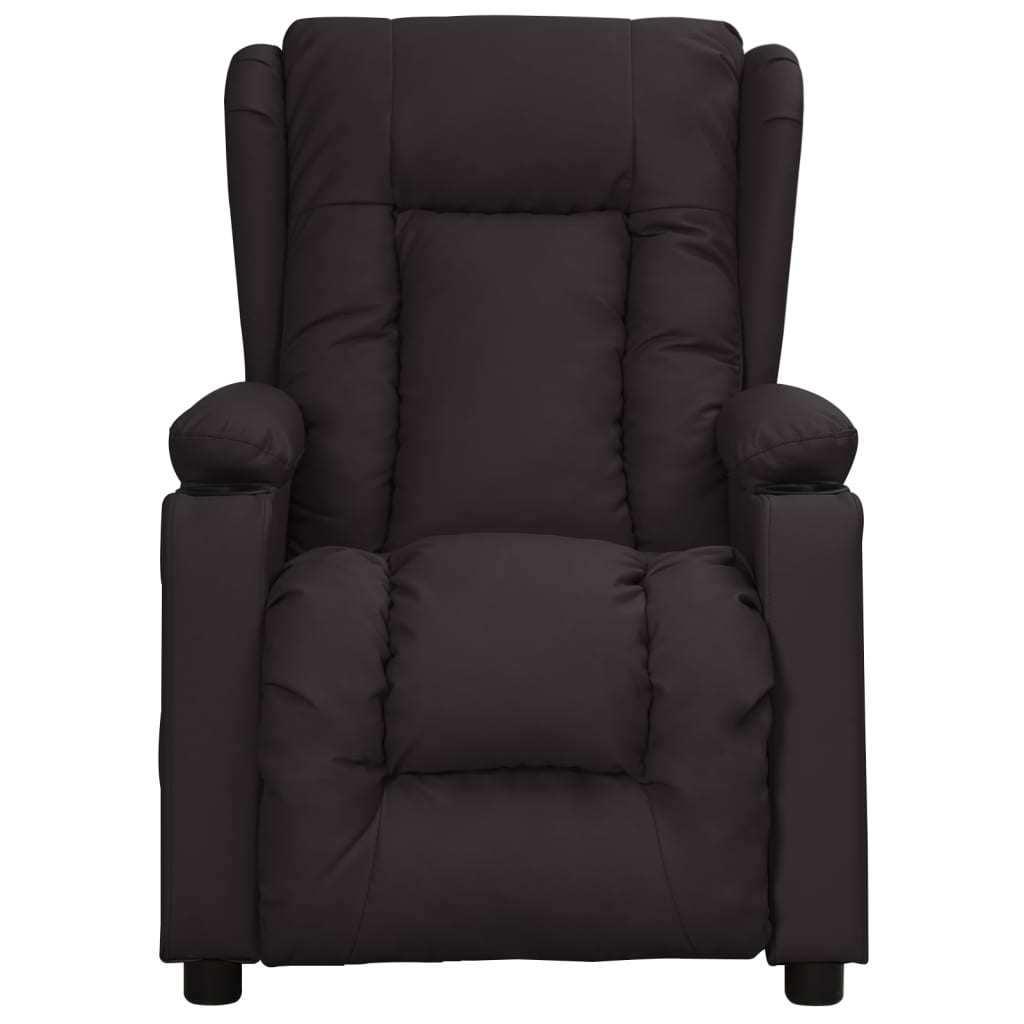 Fauteuil verstelbaar kunstleer zwart is nu te koop bij PeponiXL, paradijselijk wonen!
