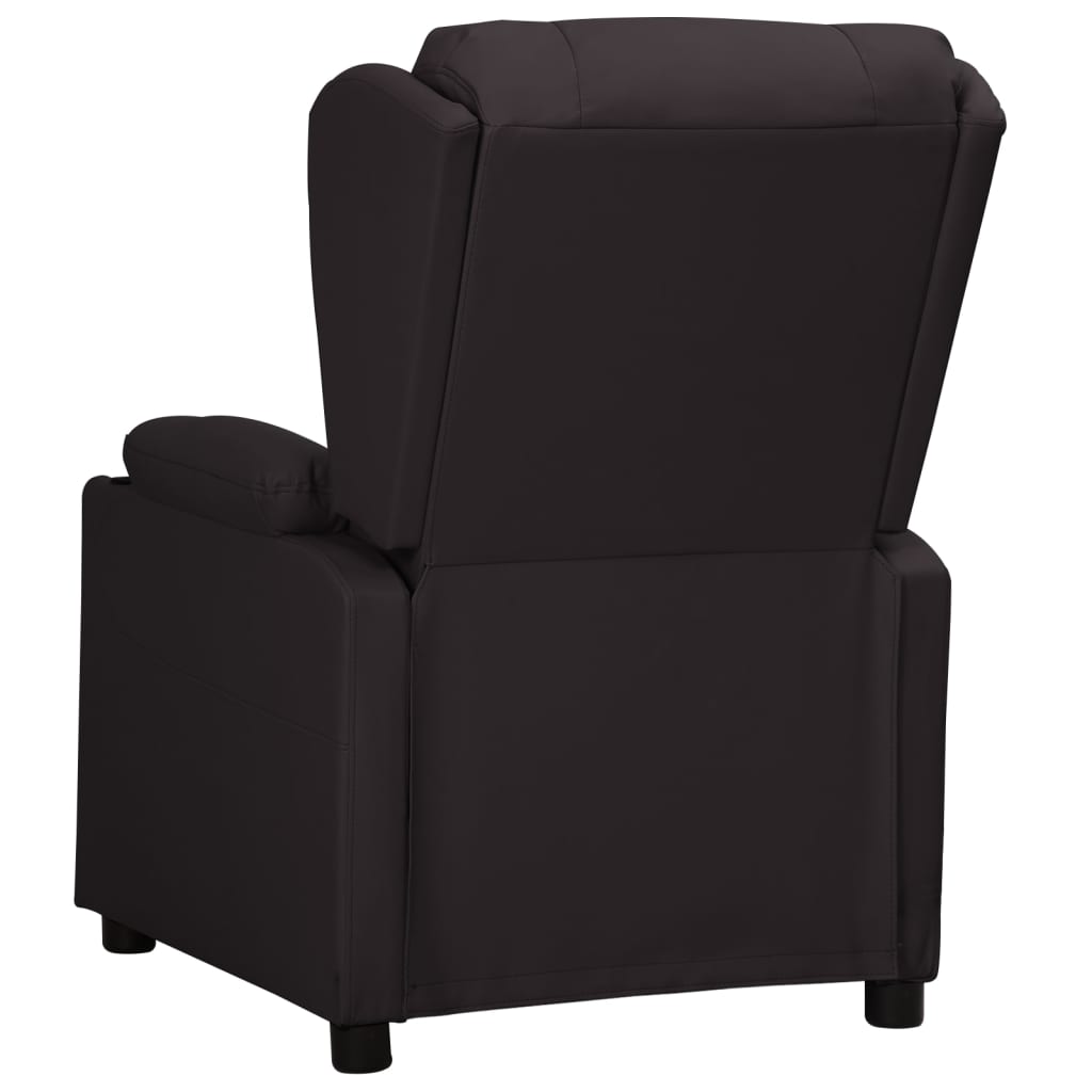 Fauteuil verstelbaar kunstleer zwart is nu te koop bij PeponiXL, paradijselijk wonen!