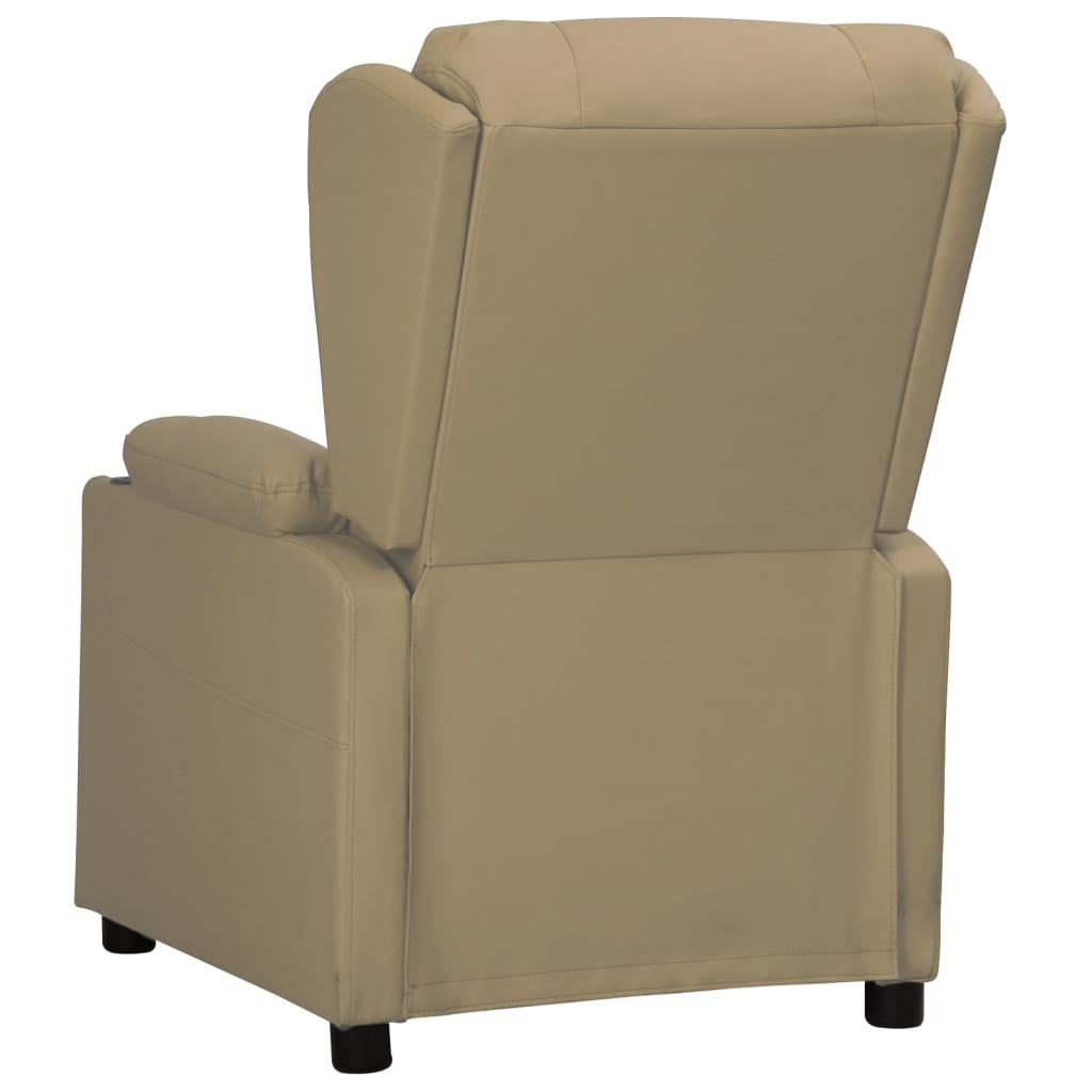 Fauteuil verstelbaar kunstleer cappuccinokleurig is nu te koop bij PeponiXL, paradijselijk wonen!