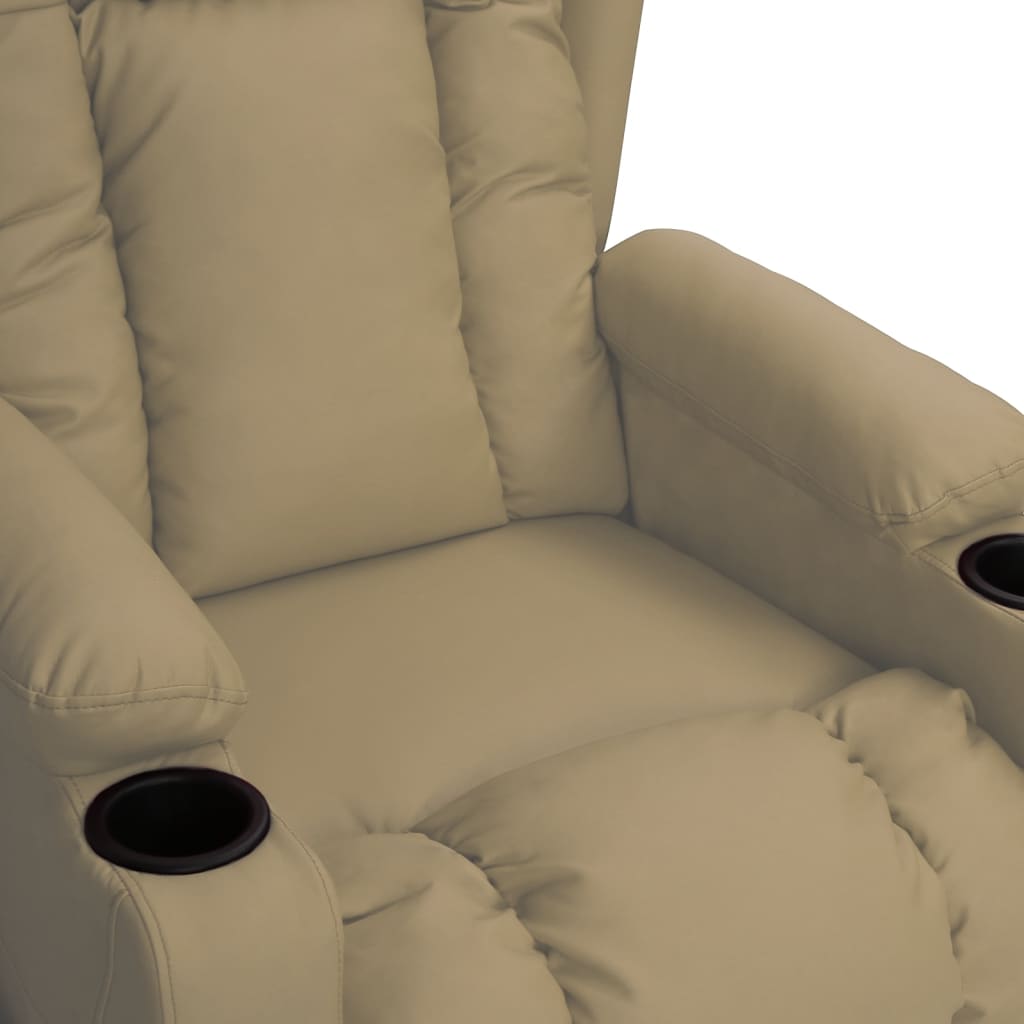 Fauteuil verstelbaar kunstleer cappuccinokleurig is nu te koop bij PeponiXL, paradijselijk wonen!