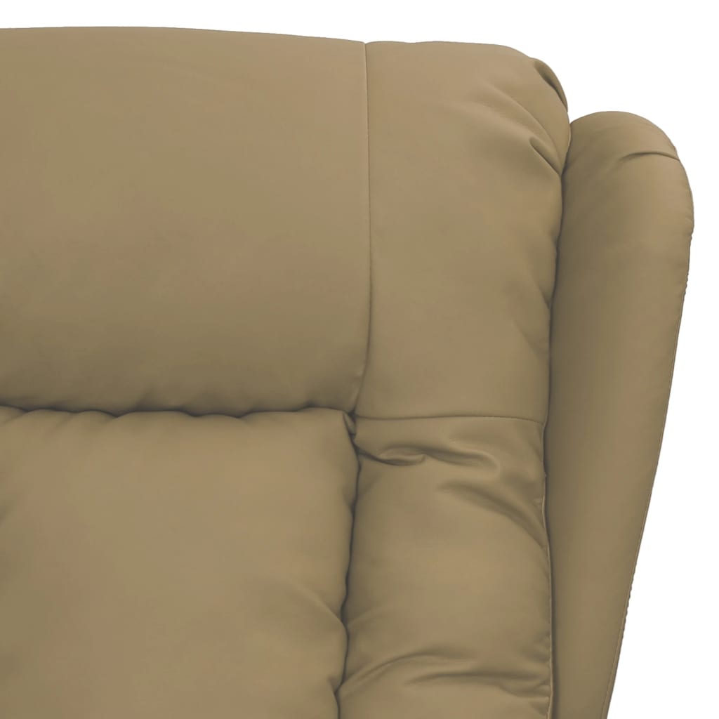 Fauteuil verstelbaar kunstleer cappuccinokleurig is nu te koop bij PeponiXL, paradijselijk wonen!