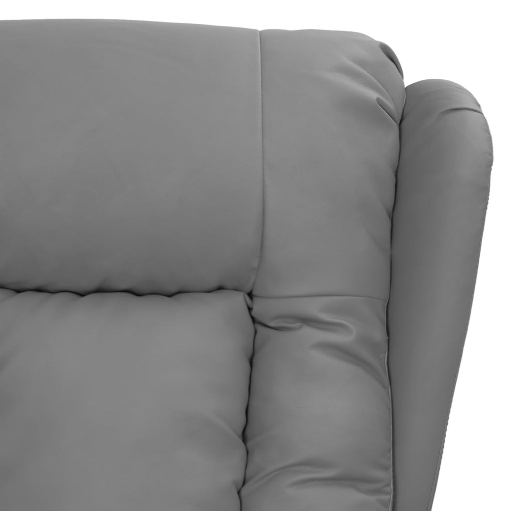 Fauteuil verstelbaar kunstleer grijs is nu te koop bij PeponiXL, paradijselijk wonen!