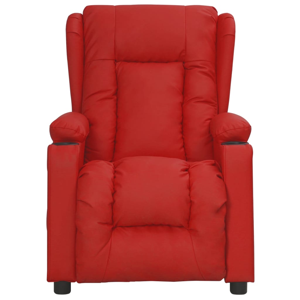 Fauteuil verstelbaar kunstleer wijnrood is nu te koop bij PeponiXL, paradijselijk wonen!