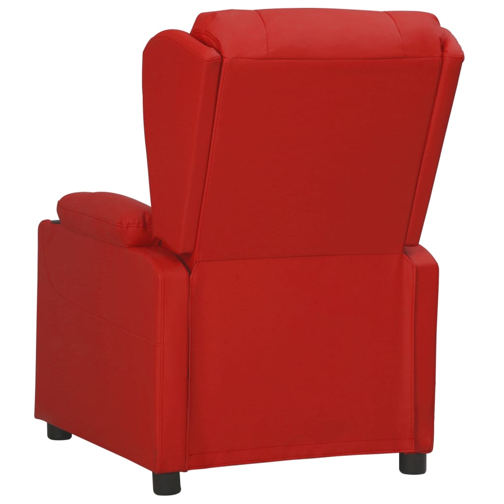 Fauteuil verstelbaar kunstleer wijnrood is nu te koop bij PeponiXL, paradijselijk wonen!