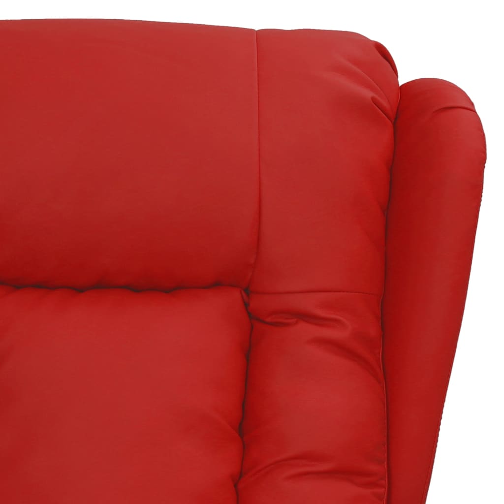 Fauteuil verstelbaar kunstleer wijnrood is nu te koop bij PeponiXL, paradijselijk wonen!