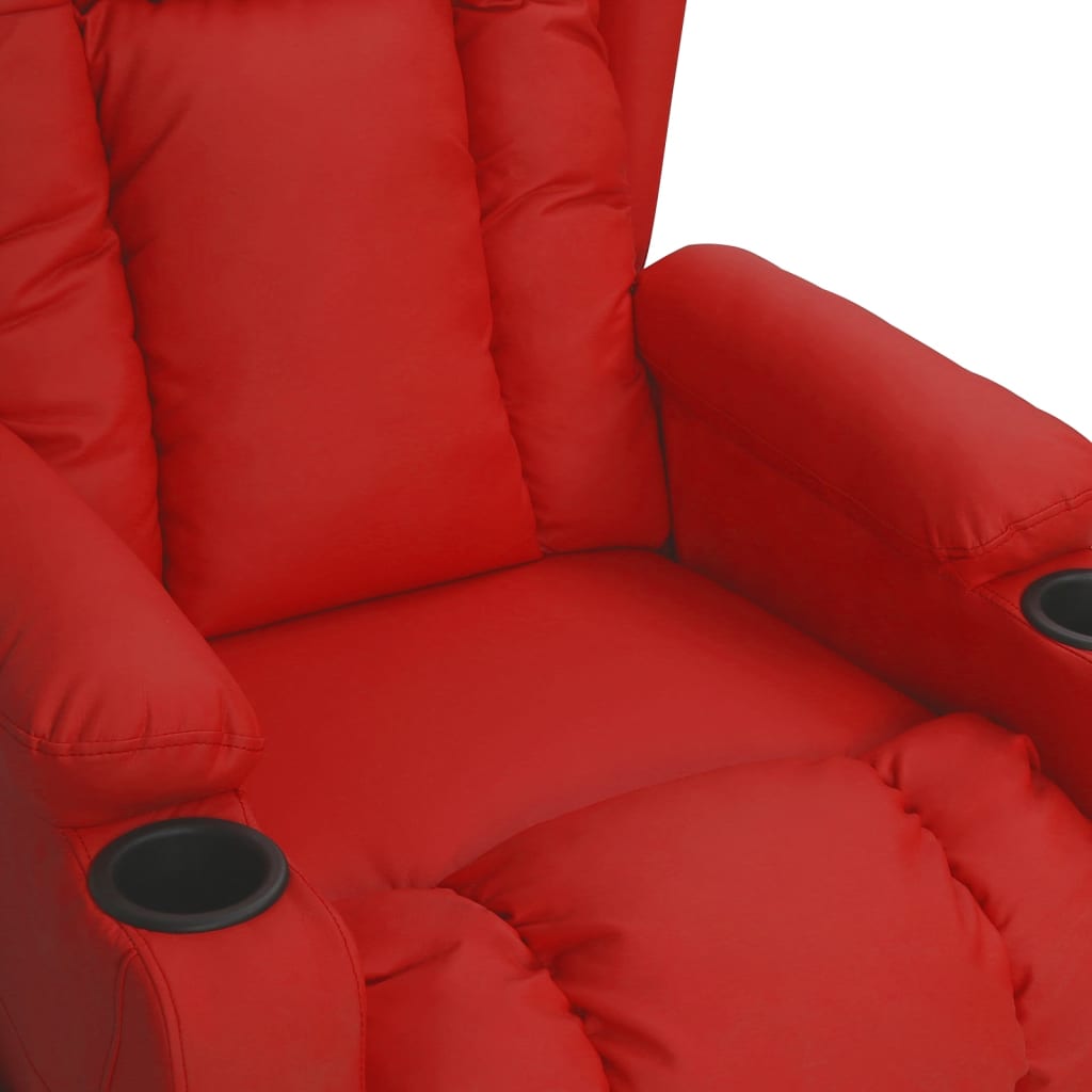 Fauteuil verstelbaar kunstleer wijnrood is nu te koop bij PeponiXL, paradijselijk wonen!