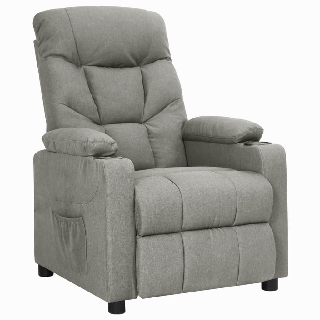 Fauteuil verstelbaar stof lichtgrijs is nu te koop bij PeponiXL, paradijselijk wonen!