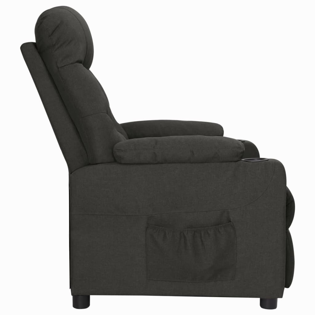 Fauteuil verstelbaar stof zwart is nu te koop bij PeponiXL, paradijselijk wonen!