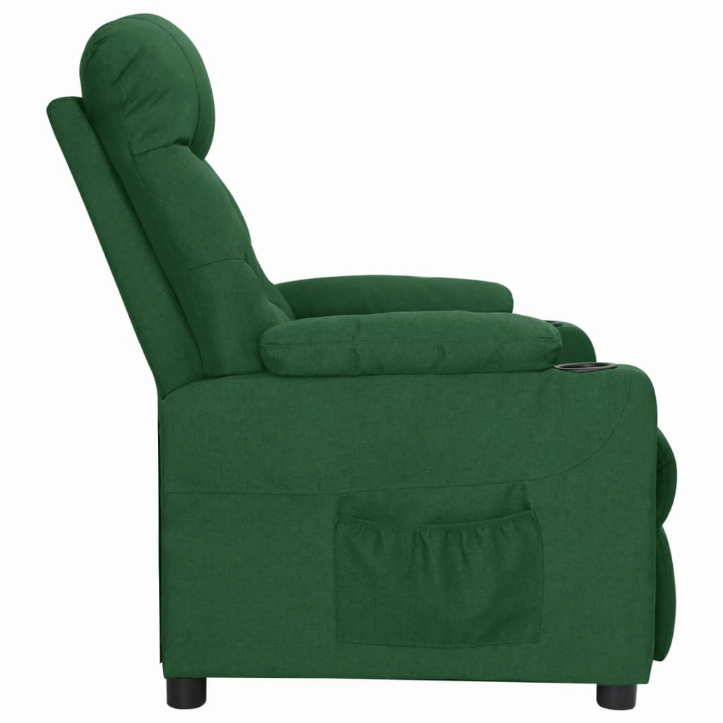 Fauteuil verstelbaar stof donkergroen is nu te koop bij PeponiXL, paradijselijk wonen!
