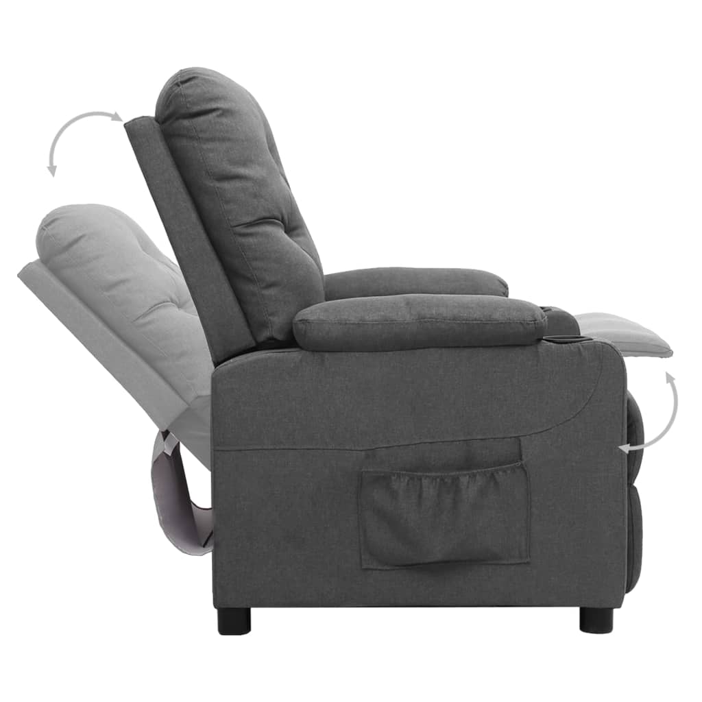 Fauteuil verstelbaar stof lichtgrijs is nu te koop bij PeponiXL, paradijselijk wonen!