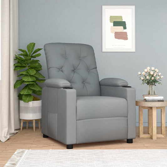 Fauteuil verstelbaar stof lichtgrijs is nu te koop bij PeponiXL, paradijselijk wonen!