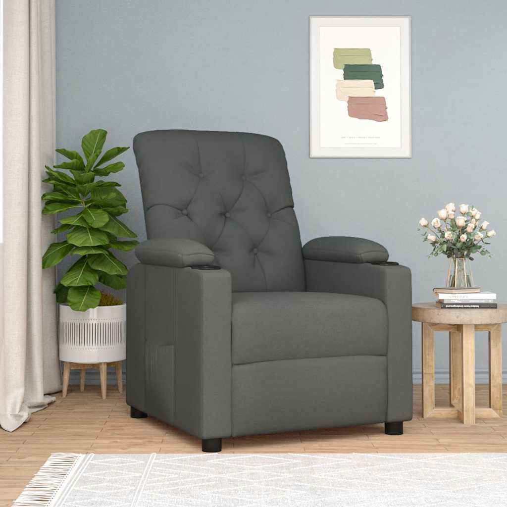 Fauteuil verstelbaar stof donkergrijs is nu te koop bij PeponiXL, paradijselijk wonen!