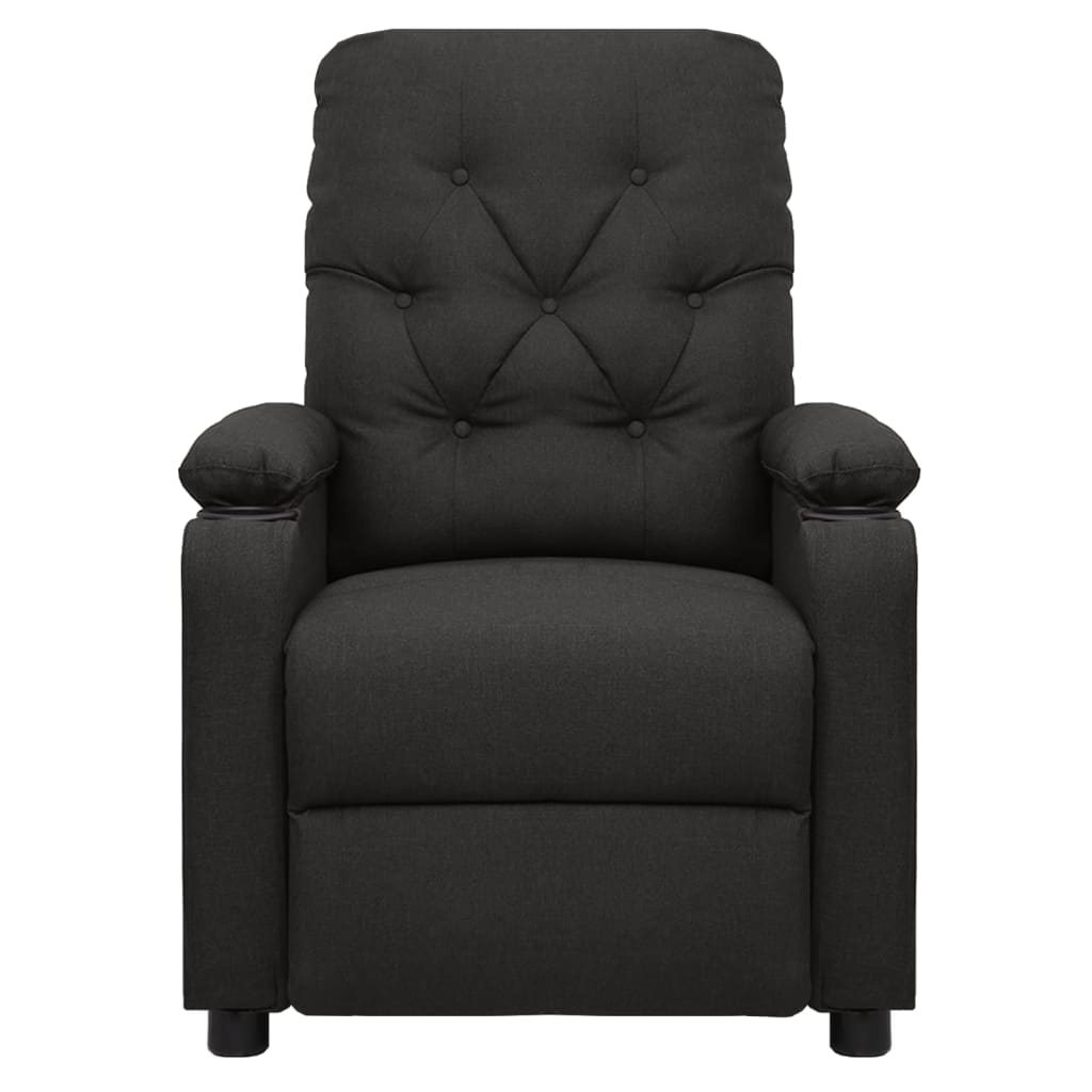 Fauteuil verstelbaar stof zwart is nu te koop bij PeponiXL, paradijselijk wonen!