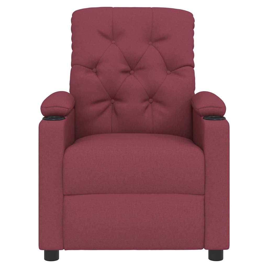 Fauteuil verstelbaar stof wijnrood is nu te koop bij PeponiXL, paradijselijk wonen!