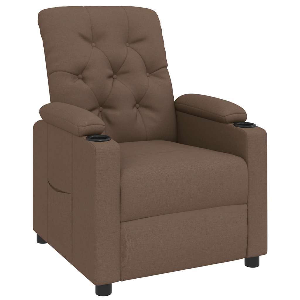 Fauteuil verstelbaar stof bruin is nu te koop bij PeponiXL, paradijselijk wonen!