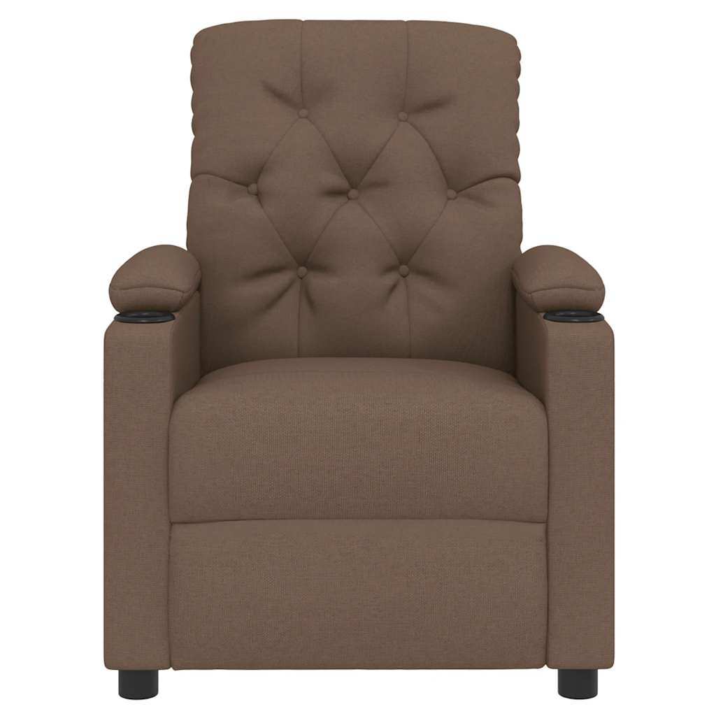 Fauteuil verstelbaar stof bruin is nu te koop bij PeponiXL, paradijselijk wonen!