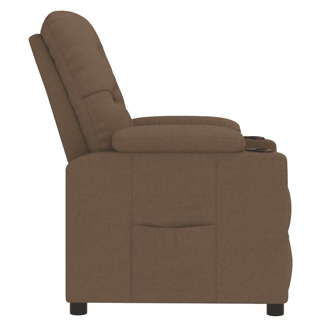 Fauteuil verstelbaar stof bruin is nu te koop bij PeponiXL, paradijselijk wonen!