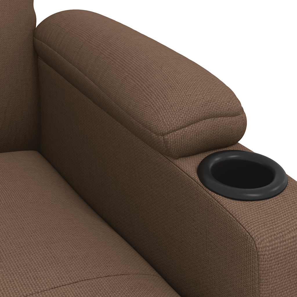 Fauteuil verstelbaar stof bruin is nu te koop bij PeponiXL, paradijselijk wonen!