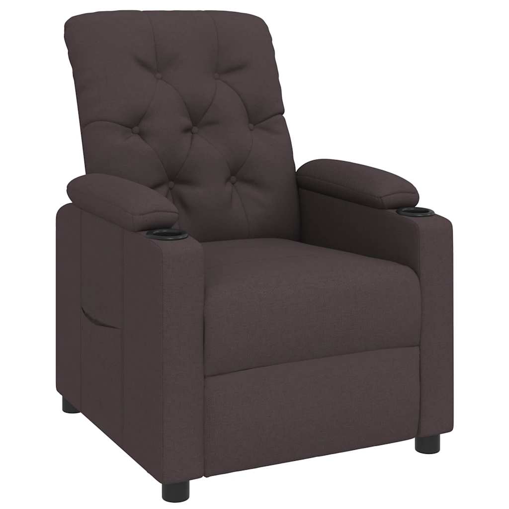 Fauteuil verstelbaar stof donkerbruin is nu te koop bij PeponiXL, paradijselijk wonen!
