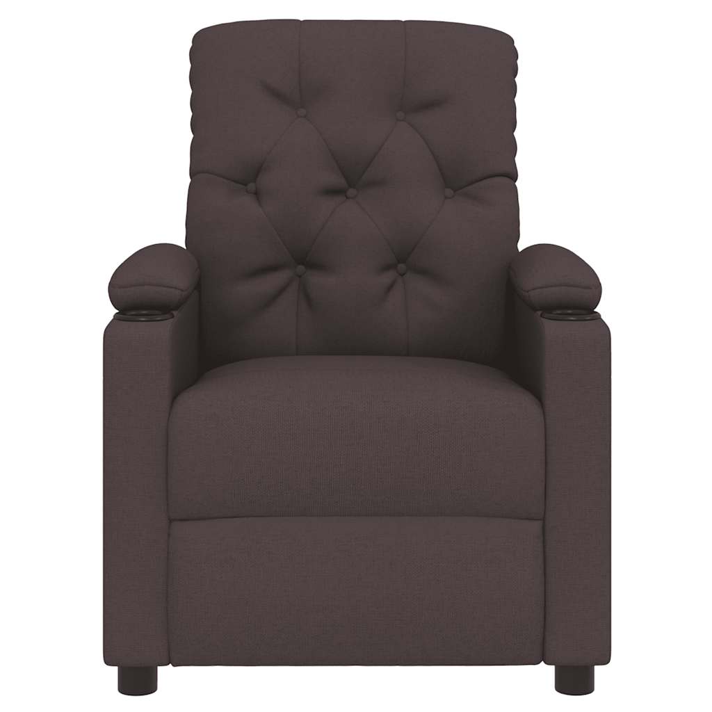 Fauteuil verstelbaar stof donkerbruin is nu te koop bij PeponiXL, paradijselijk wonen!