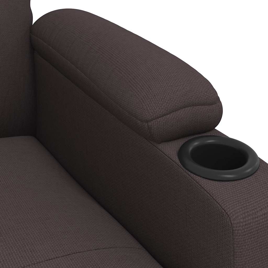 Fauteuil verstelbaar stof donkerbruin is nu te koop bij PeponiXL, paradijselijk wonen!