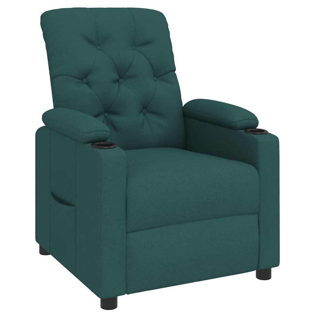 Fauteuil verstelbaar stof donkergroen is nu te koop bij PeponiXL, paradijselijk wonen!